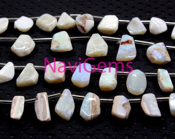 Polished Australian Opal Roughs: 15 Unique Gemstone Pieces (7x14-12x18 MM)