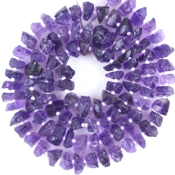 AAA Quality 1 Strand Blue Amethyst Rough,Natural Amethyst Rough Gemstone,Making Jewelry,6-8mm Approx,Drilled Rough,Wholesale Price