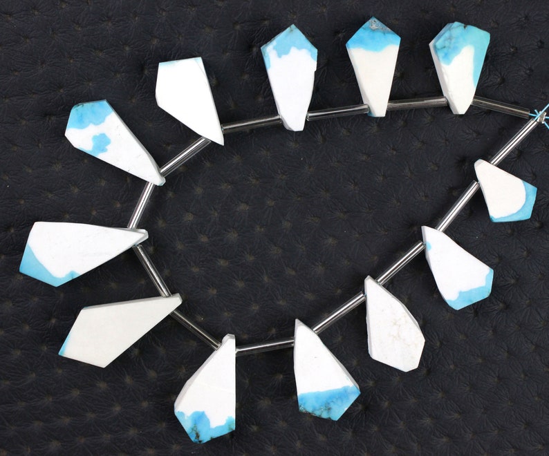1 Strand Howlite Gemstone,12 Pcs Uneven Fancy Shape Rough,Size 10x15-13x24 MM Raw Beads,Making Howlite Semi Precious Stone Jewelry Wholesale