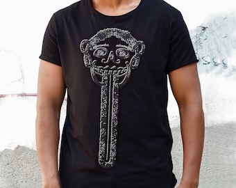 Camiseta unisex hombre ORGÁNICA + JUSTA tallas s-xl | Blanco y negro || Serigrafía AFFENZUCKER