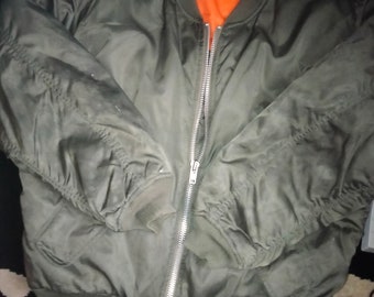 vintage u s air force reversable alpha industries flying bomber jacket