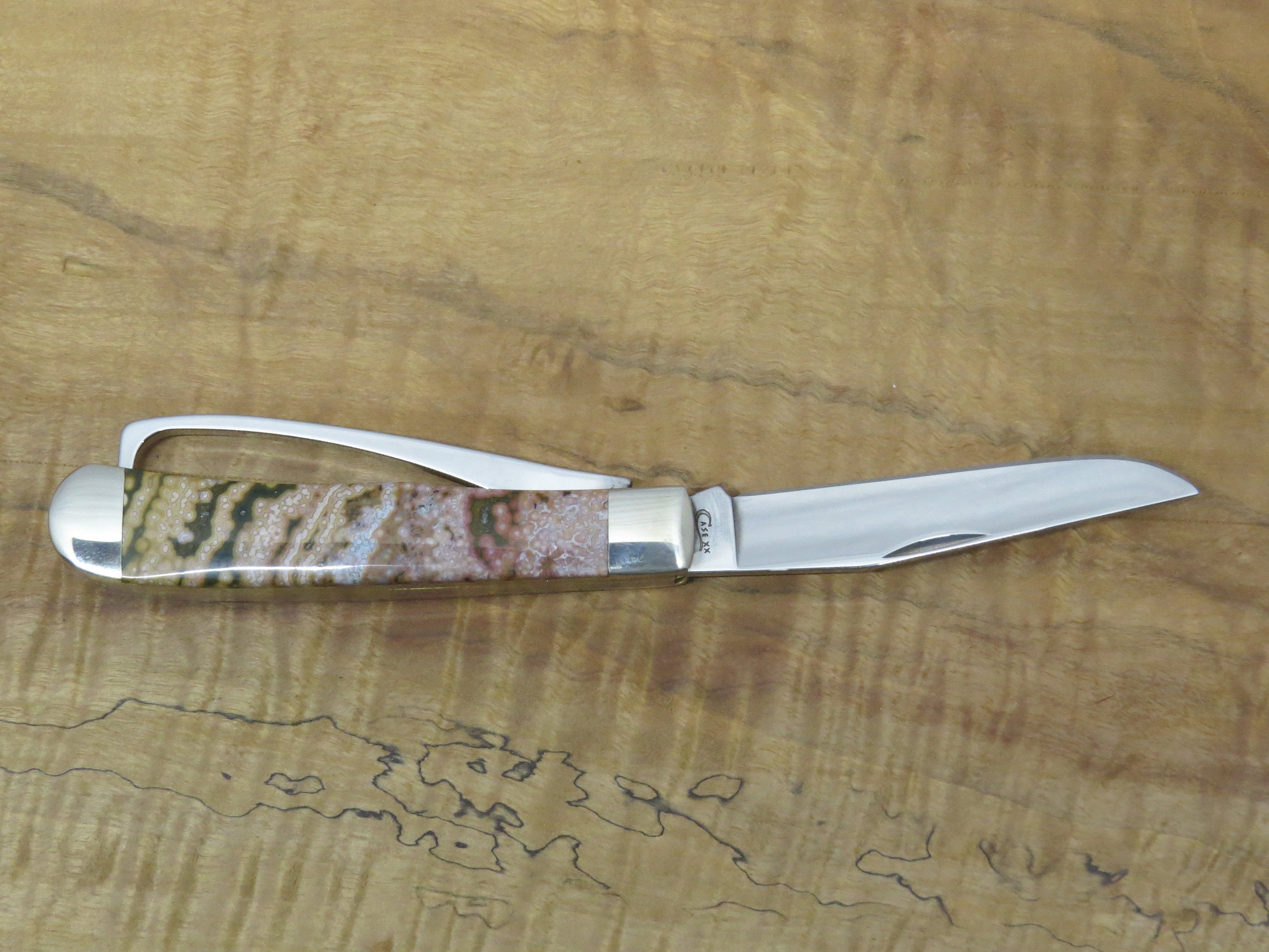 Custom Case XX Equestrian Knife with Ocean Jasper Scales Etsy