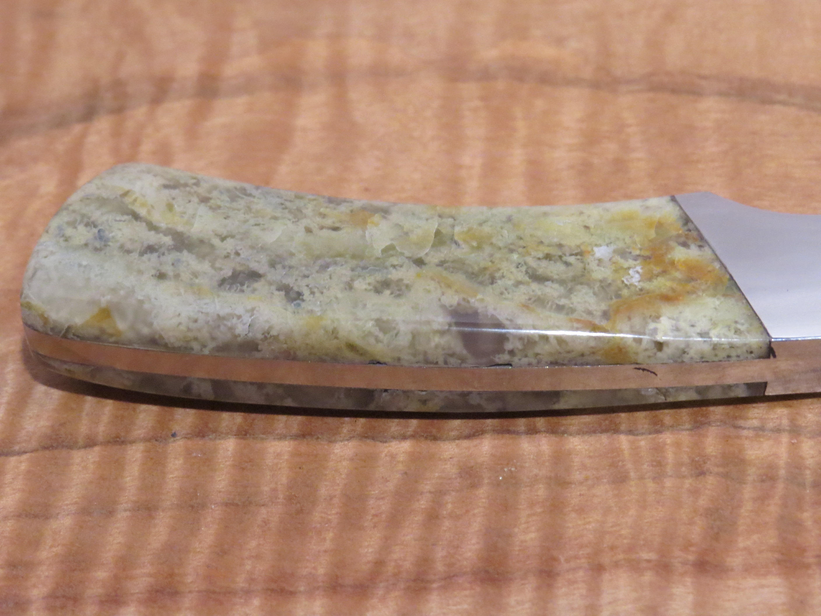 Green Moss Agate Knife scales on stainless blade Etsy.de