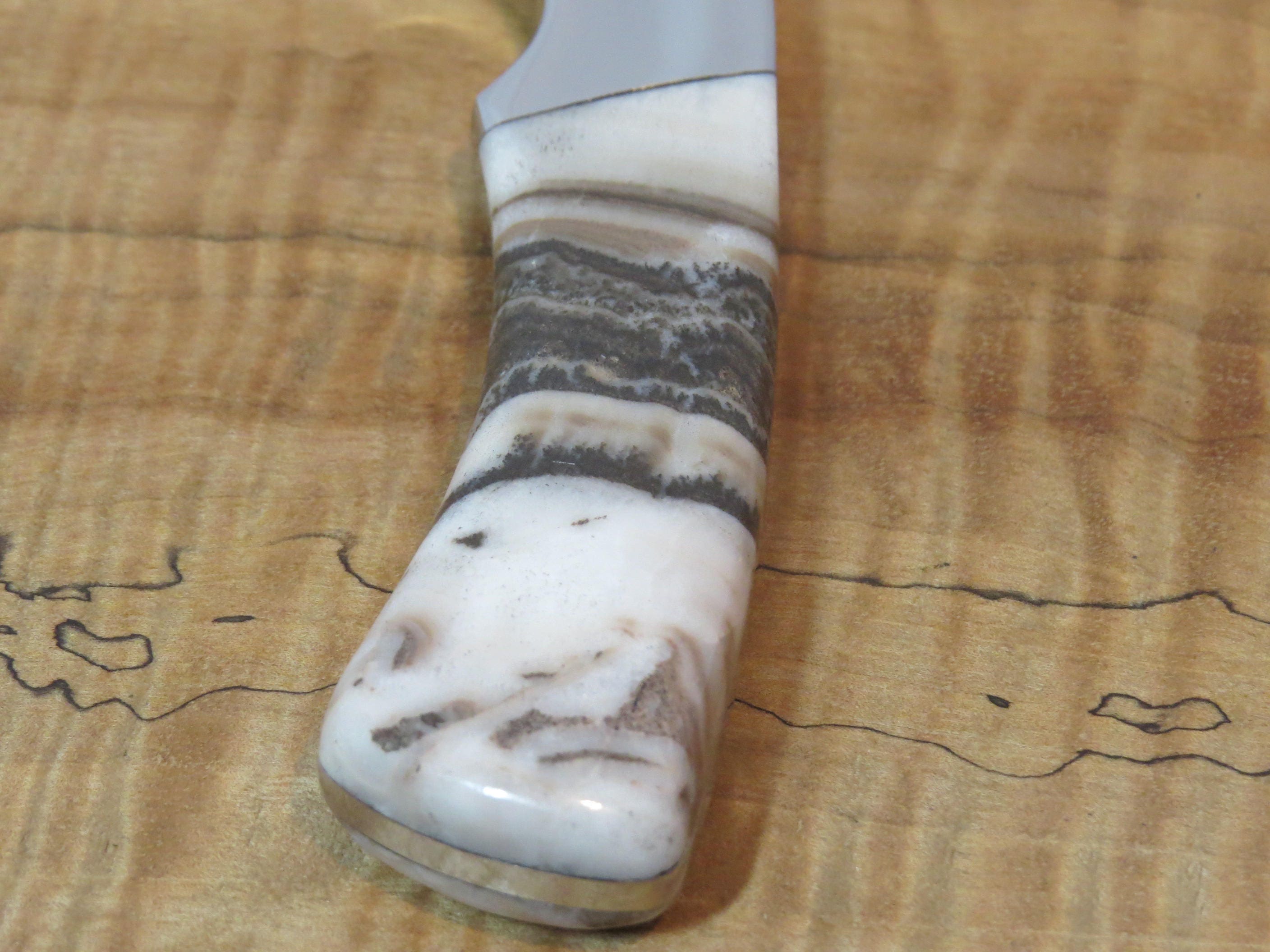 Onyx Scales on Stainless Steel Knife Blade Etsy