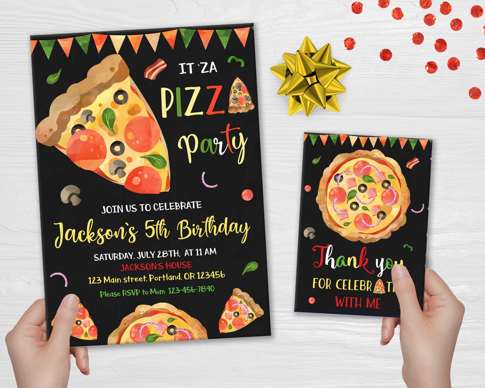 Pizza Geburtstag Einladung Pizza Party Einladung Pizza Etsy
