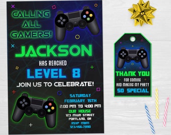 Gaming Invitation Etsy