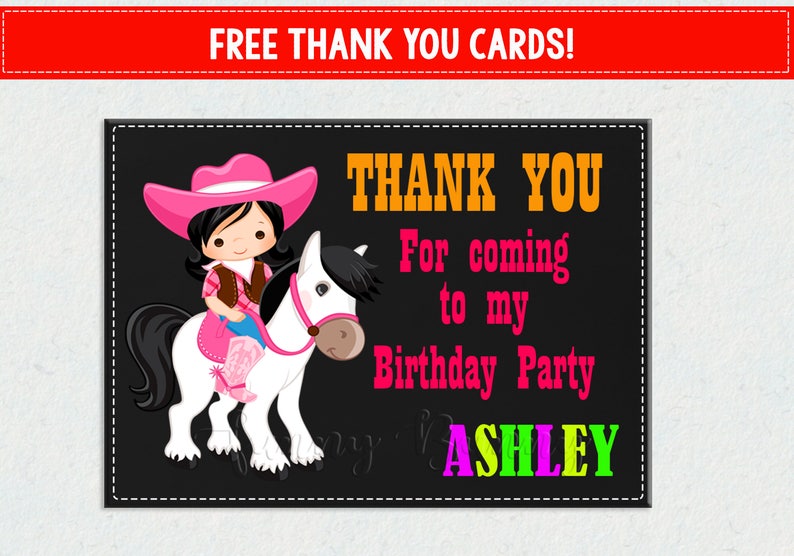 Cowgirl birthday invitation Western invitation Cowgirl invitation Wild west party invite Girl Western Birthday 1st first birthday party