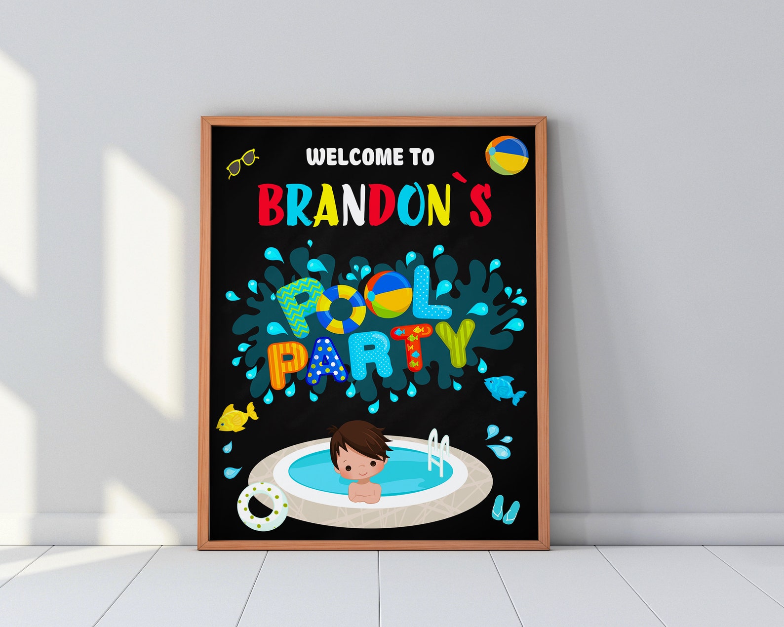 Pool Party Sign Pool Party Birthday Sign Pool Party Etsy