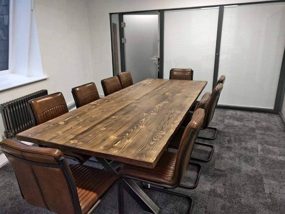 Industrial Farmhouse Style Table Boardroom Table Conference Room Table Industrial Furniture Handmade To Order