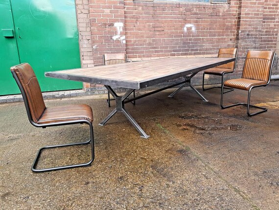 Industrial Style X Frame Office Table Boardroom Table Meeting Room Table Conference Room Table Industrial Furniture Handmade To Order