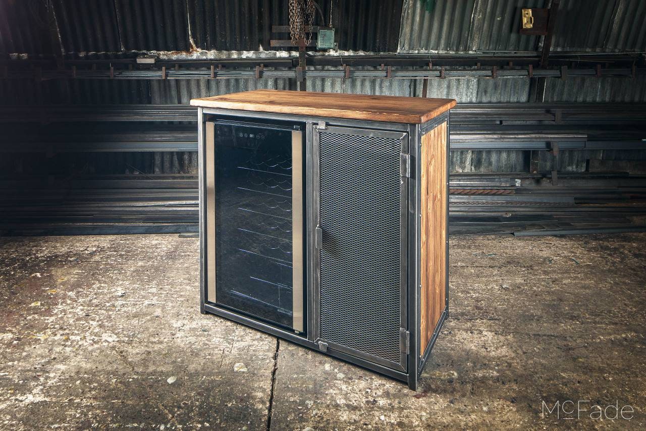 Industrial Style Drinks Wine Beer Cupboard Sideboard Etsy