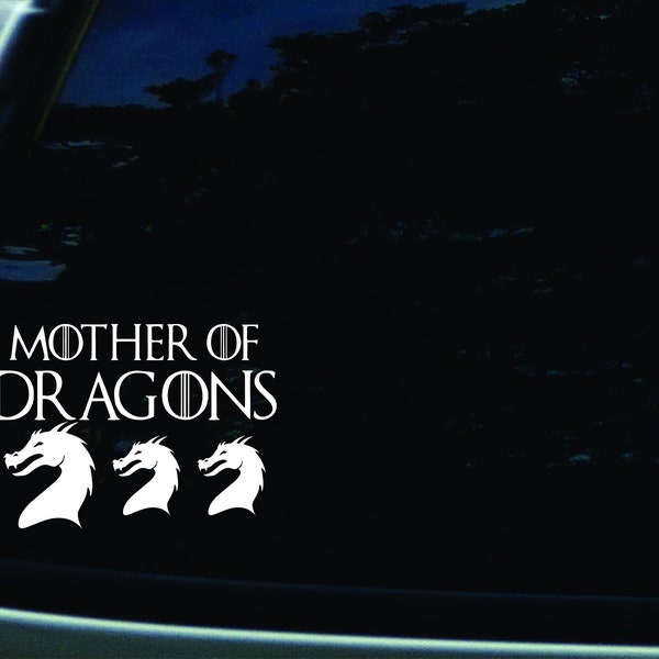 6" X 4" Mother of Dragons Khaleesi Vinyl DIE CUT decal for your car, truck, window, laptop, MacBook, or any other smooth surface