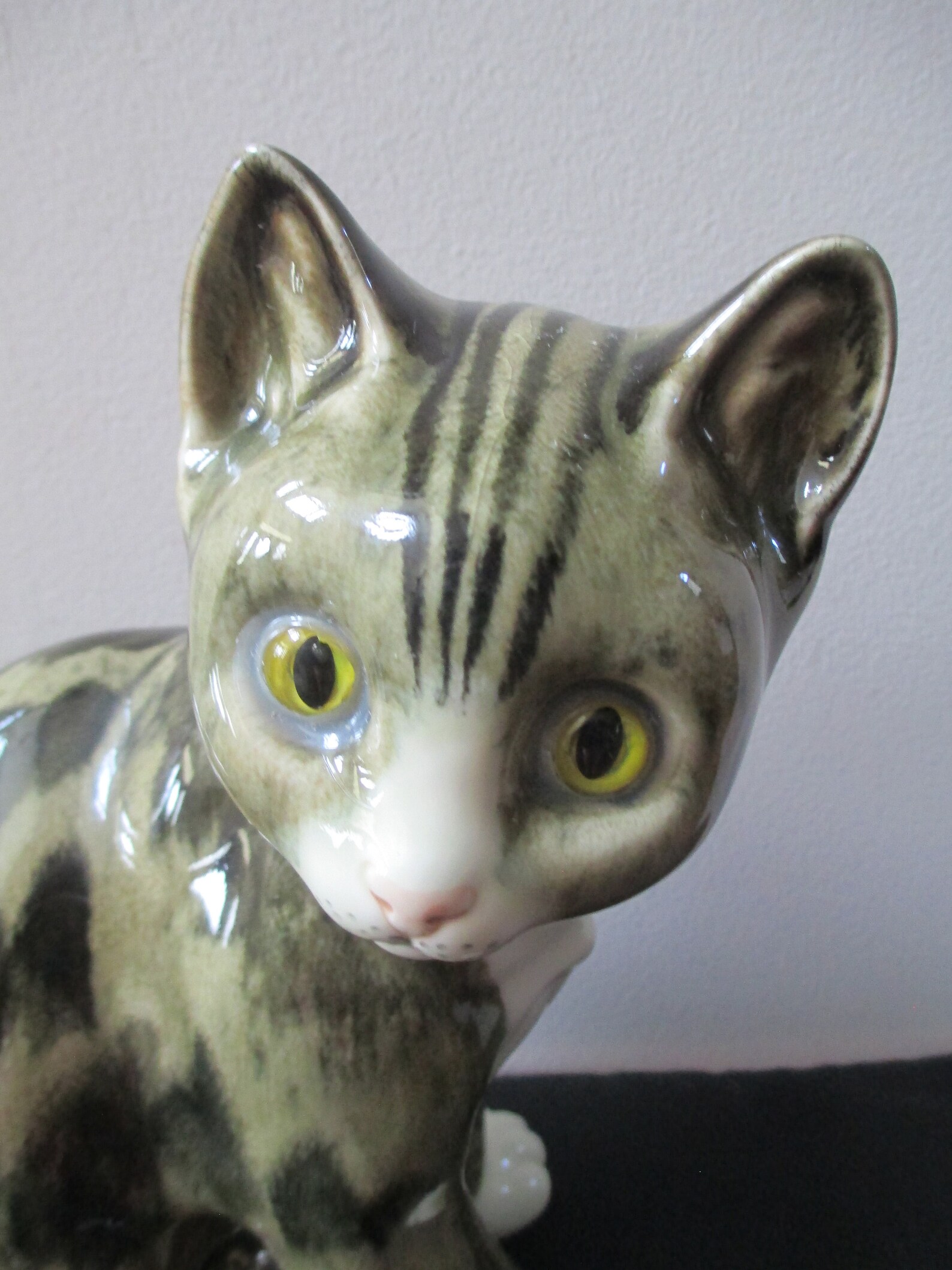 Vintage Andrea by Sadek Cat Figurine Tabby Cat Figurine | Etsy