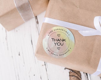 Small Business Thank you Personalised Stickers | Thank you for supporting me stickers | Thank you Sticker | Gift Bag Stickers