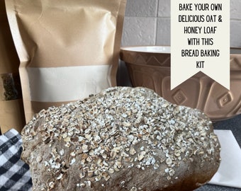 Artisan Bread Baking Kit, Oat & Honey Bread Making Kit, Baking recipes, Craft Kit, Bake at Home, Baking Gift