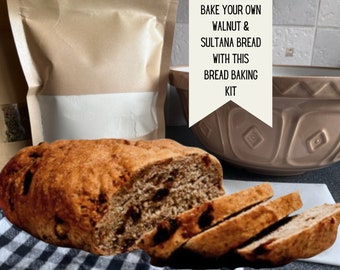 Bake Your Own Artisan Bread: Walnut & Sultana Bread baking kit, bake at home, baking gift, bake kit