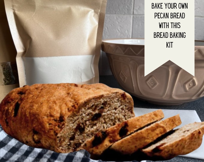 Bake Your Own Pecan Bread, Bake at home kit, Cooking Kit, Baking Kit, Personalised gift, Bread Making Kit, Home Baking Kit