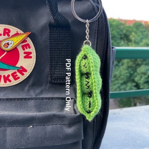 Car Hanger Crochet Pattern Keychain Backpack Charm Pea Crochet Pattern Amigurumi Peas Green Beans Stuffed Plush Toy Handmade