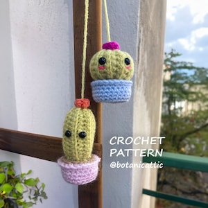 Cacti Crochet Car Hanging Pattern, Cacti Crochet pattern, Cactus Crochet pattern, Succulent Crochet Pattern