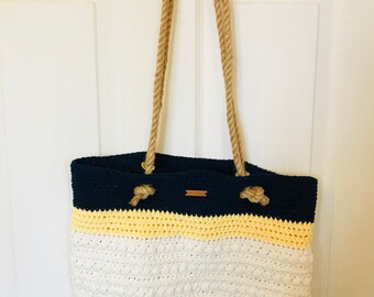 Crochet tote bag