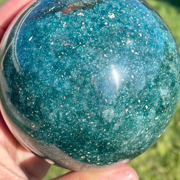 Gran Esfera de Jasper del Océano Bluegreen de Madagascar Planet Healing Crystal & Stone Blues Orb Crystal Ball Reiki Stones Home Decor Gems Gems Gem