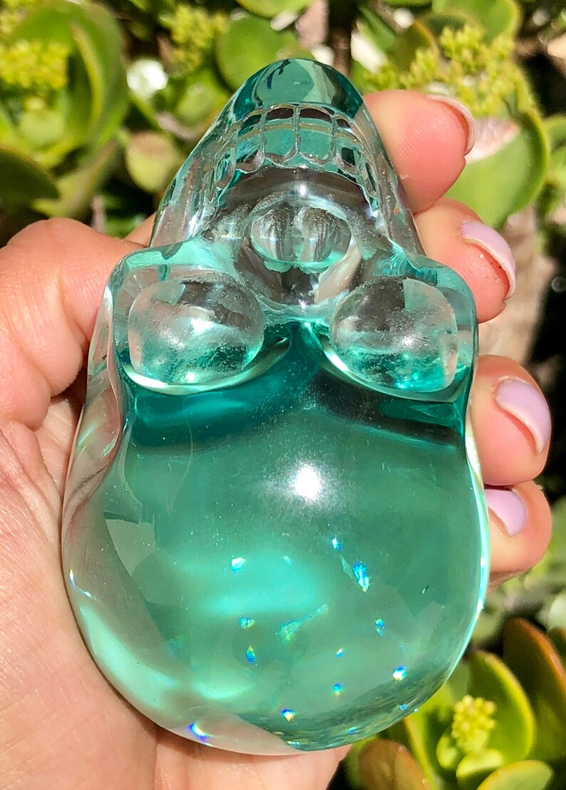 Aqua Obsidian Skull from India Healing Crystal & Stone Reiki Etsy