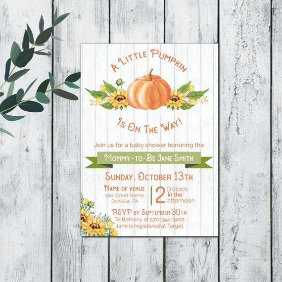 etsy pumpkin baby shower