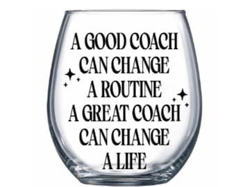 coach wine glass. Coach gift. Dance coach. Gymnastics coach. Swim coach. Figure skater coach. Lacrosse coach. Softball coach. Basketball coa