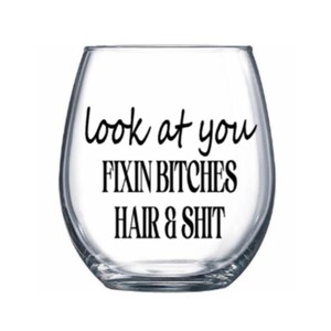 Hairdresser wine glass. Hairdresser gift. Hairdresser glass. Gift for hairdresser.