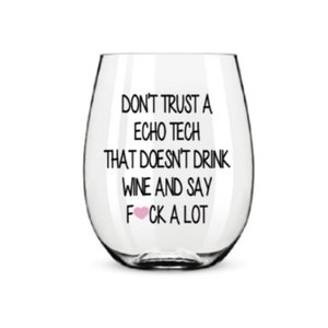 Echo tech glass. Echo tech wine glass. Echo tech gift.