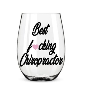 Chiropractor wine glass. Chiropractor gift. Gift for chiropractor. Chiropractor.