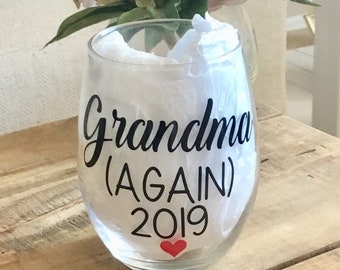 Grandma to be gift. Grandma again to be. Pregnancy announcement. Pregnancy reveal. Baby reveal announcement. Baby reveal gift. Baby reveal