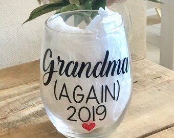 Grandma to be gift. Grandma again to be. Pregnancy announcement. Pregnancy reveal. Baby reveal announcement. Baby reveal gift. Baby reveal