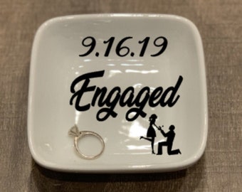 Engagement ring dish. Engagement gift. Engagement dishes. Mrs ring dish. Married ring dish. I said yes ring dish. Engagement dishes