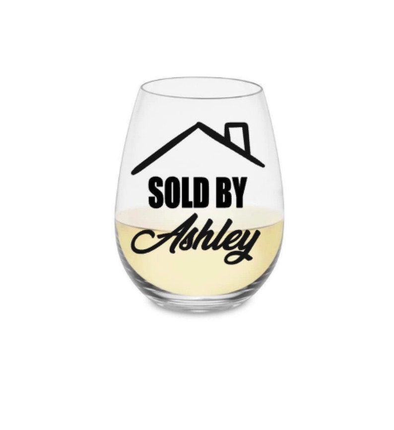 Gift for realtor. Real estate wine glass Real estate agent gift Realtor wine glass Gift for real estate agent Realtor gift