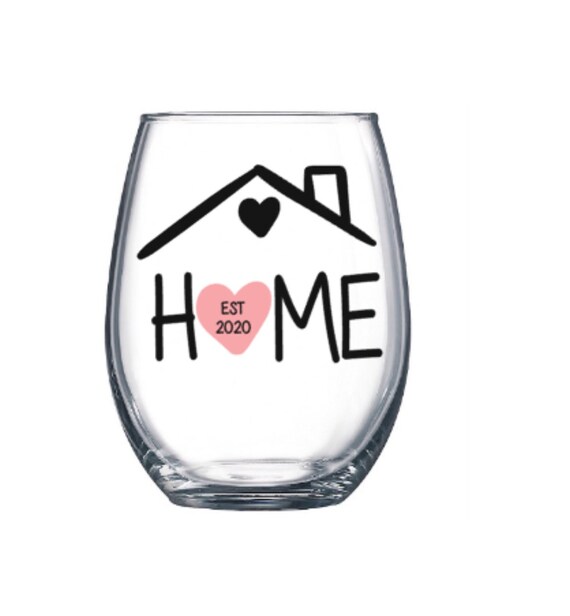 New home owners wine glasses
