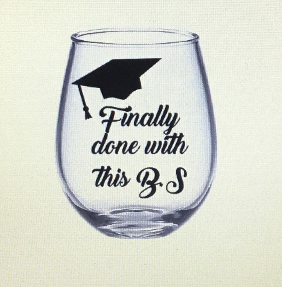 Graduation Wine Glass. Graduation Gift. Gift for Graduation. Etsy