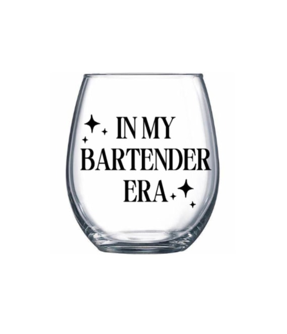 Bartender Wine Glass. Bartender Gift. Bartender Glass. Stripper Wine Glass.  Waitress Wine Glass. Waitress Gift. Casino Dealer Wine Glass. 