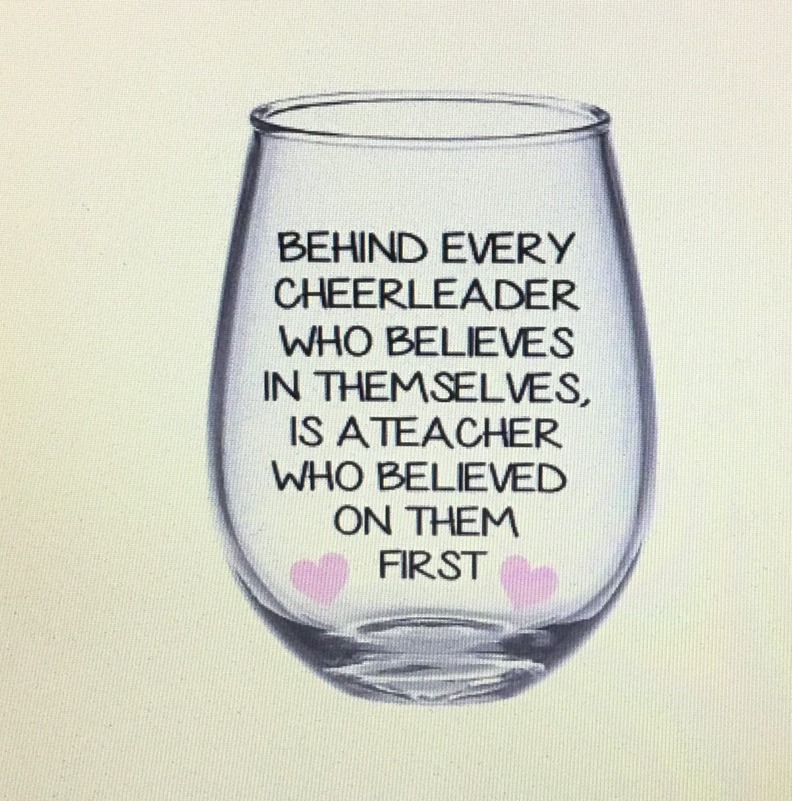 Cheer Wine Glass. Cheer Gift. Cheer Coach Wine Glass. Cheer Etsy