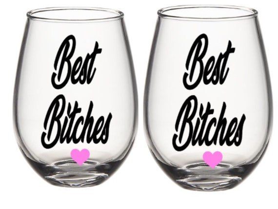 Cheers Bitches Wine Glass Vinyl Decals X 8 Cheers Bitches Wine Glass Vinyl Decals X 8