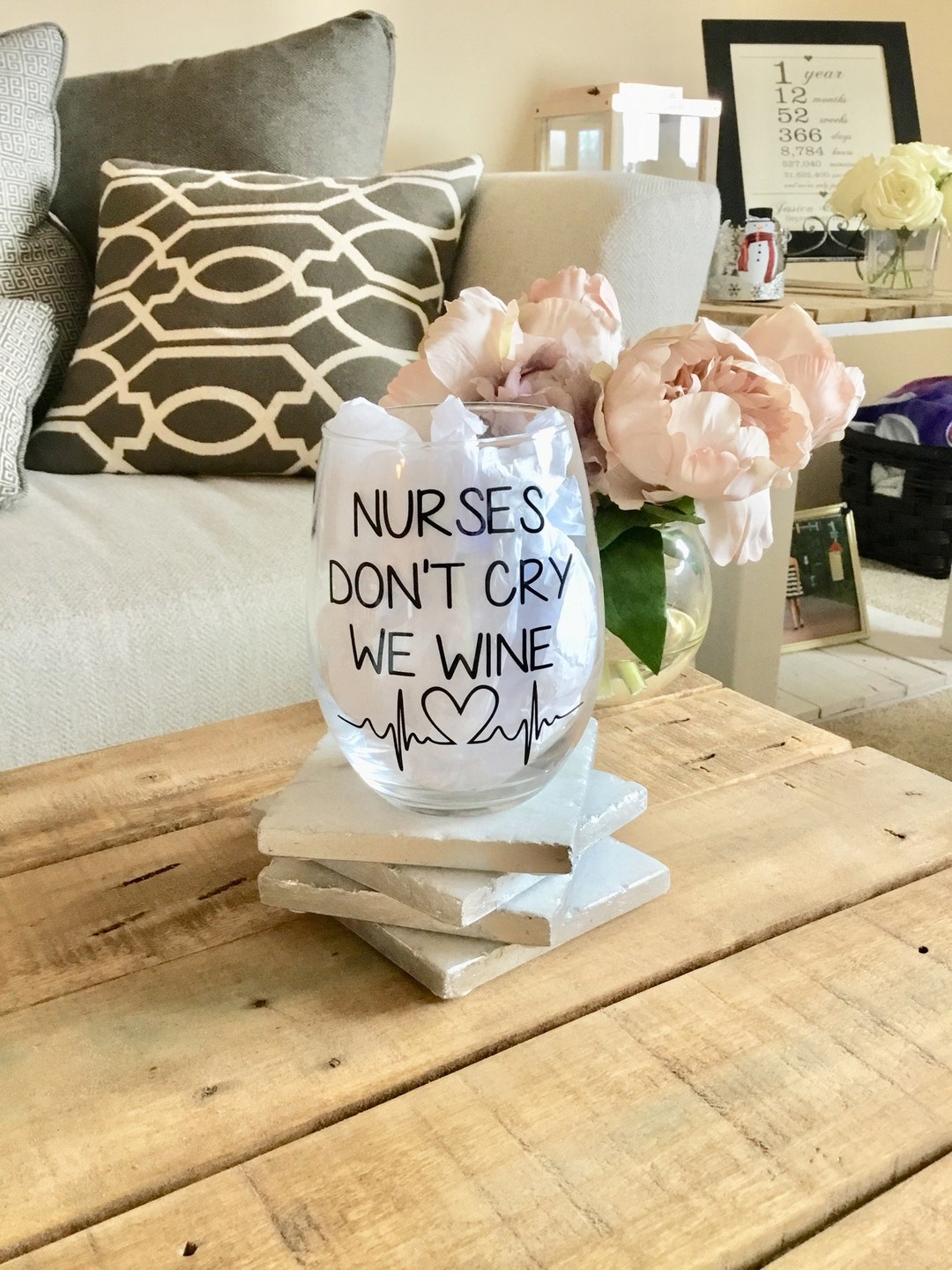 Nurse Wine Glass. Nurse Glass. Nurse Gift. Nurse Glasses. Etsy