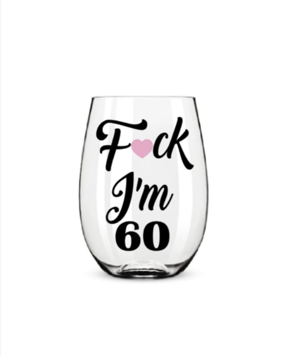 60th wine glass. 60th gift. 60th birthday gift. 60 wine glass. 60 gift. 60 birthday gift.