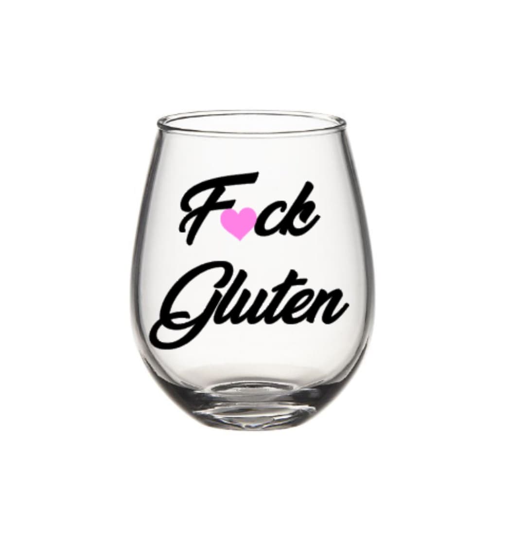 Gluten Wine Glass. Gluten Free Wine Glass. Gluten Glass. Gluten Free Glass. Gluten Free Af. Etsy