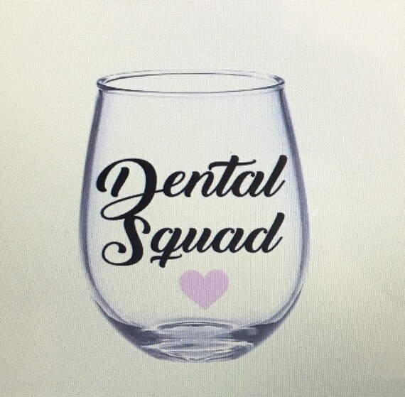 dental hygienist wine glass. Dental assistant wine glass. Etsy