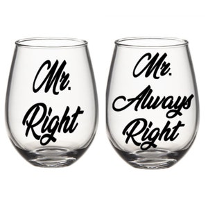 TWO Mr and mr wine glass. Same sex marriage wine glass. Pride wine glass. Gay wine glass. Equality wine glass.