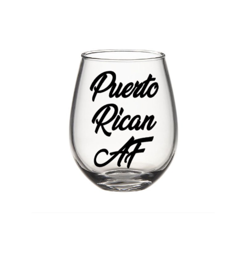 Puerto Rican Wine Glass. Puerto Rican Gift. Etsy