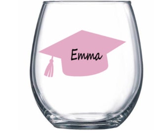 Graduation gift. Graduation wine glass. Gift for graduation. Class of 2024 Grad gift. Grad wine glass. Gift for graduation.  Graduate gift