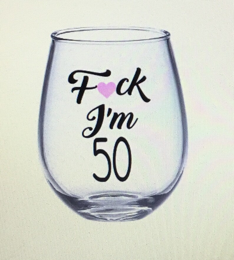 50th Wine Glass. 50th Gift. 50th Birthday Wine Glass. 50th Etsy