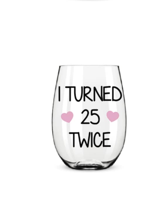 50 wine glass. 50th wine glass. 50th gift. 50th birthday wine glass. Gift  for 50. Fifty wine glass. Fifty gift. Gift for 50th birthday.