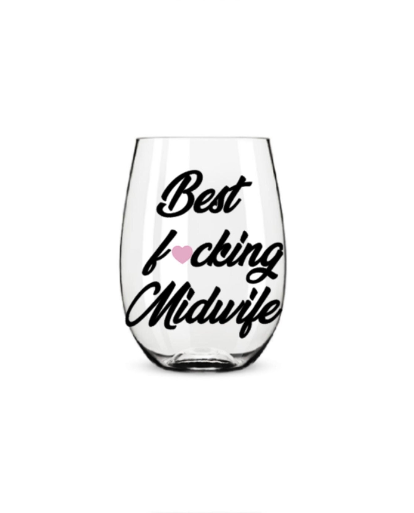 Midwife Gift. Midwife Wine Glass picture